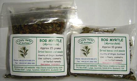  Dried Bog Myrtle packs 